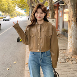 【大货已出】美拉德工装风小皮衣881-P125-K178，女装皮衣，浙宝113
