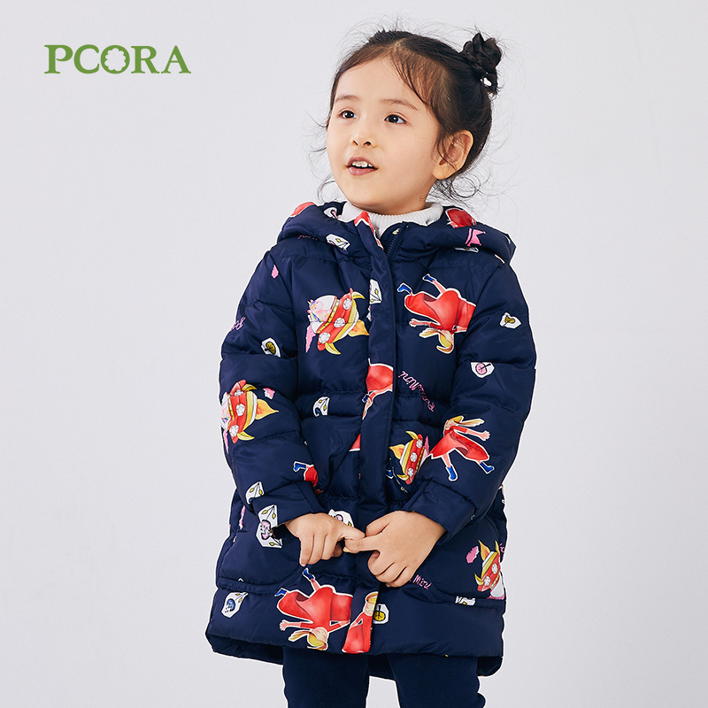 加厚中长款秋冬儿童羽绒服
