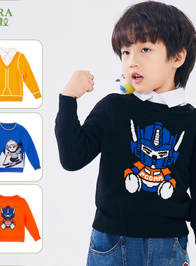清仓价多款 巴柯拉童装男童毛衣春秋装小童套头儿童针织打底衫
