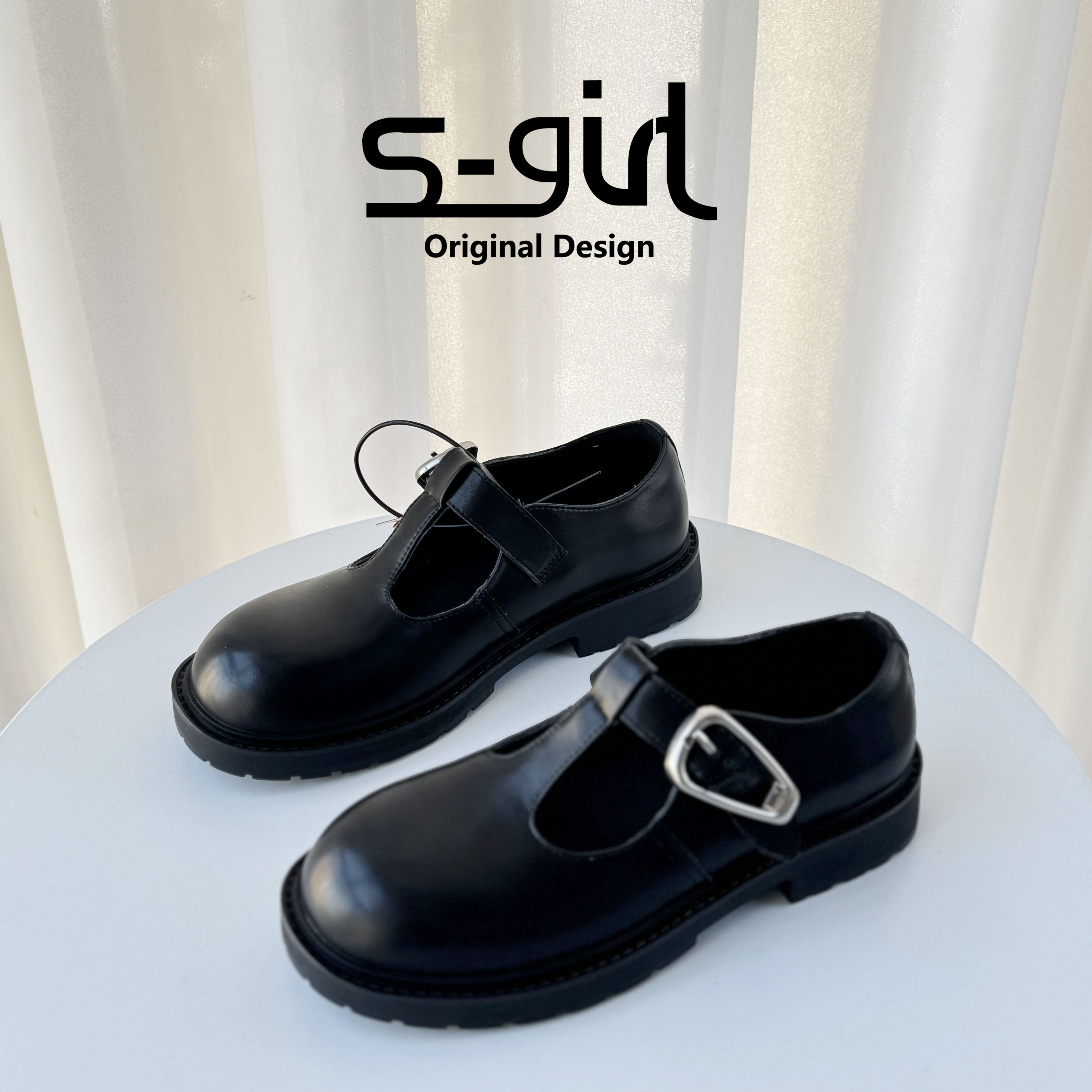SGIRL TWTW搭扣厚底玛丽珍单鞋女2026新款百搭黑色圆头休闲小皮鞋,女鞋,玛丽珍鞋,淘宝优惠券,粉丝福利购,淘宝优惠卷