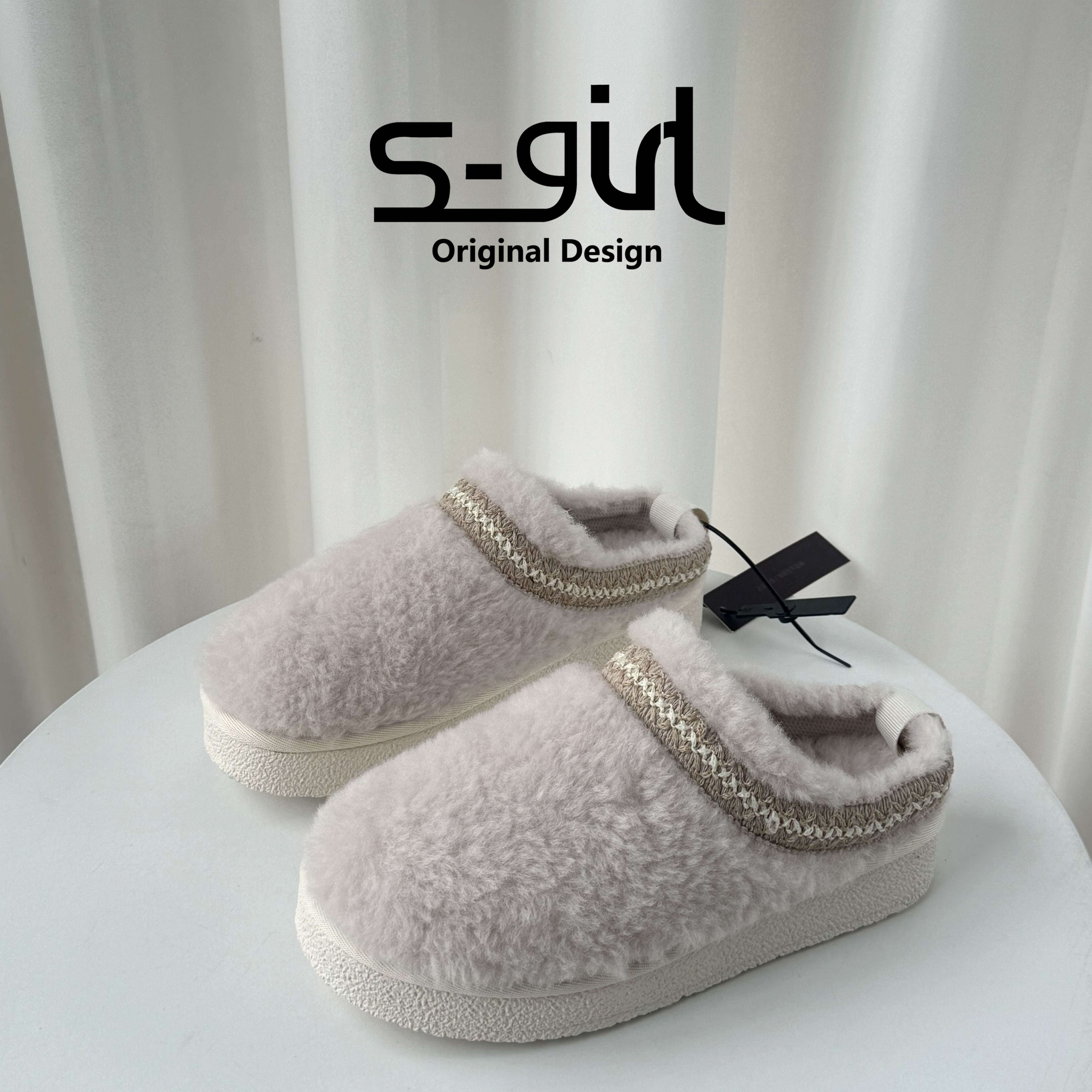 SGIRL TWTW复古保暖毛毛鞋女外穿2025秋冬百搭加绒半拖包头棉鞋潮,女鞋,包头拖,淘宝优惠券,粉丝福利购,淘宝优惠卷