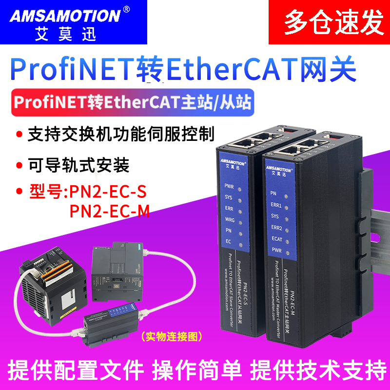 艾莫迅ProfiNET转EtherCAT网关