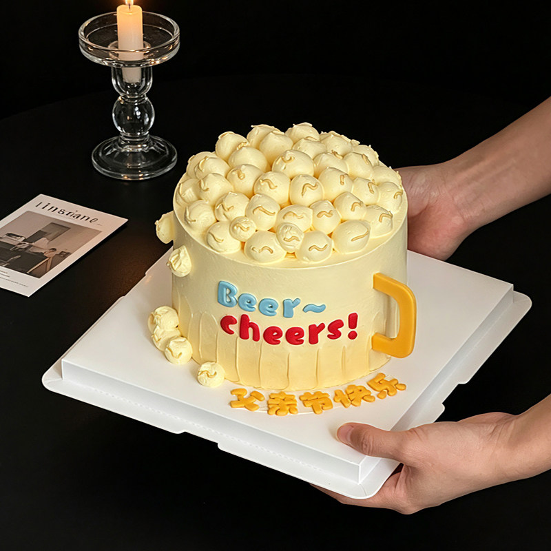 糖堡森林父亲节快乐beercheers翻糖切模啤酒造型蛋糕装饰模具压模