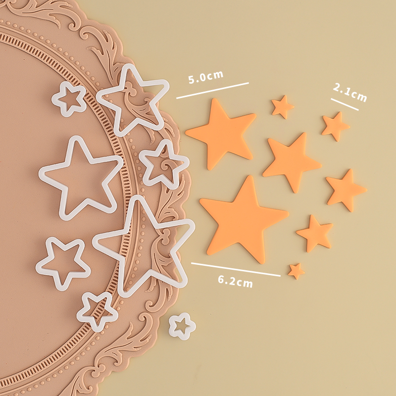 糖堡森林翻糖蛋糕星光星星四角星五角星八角星切模模具3D打印模具