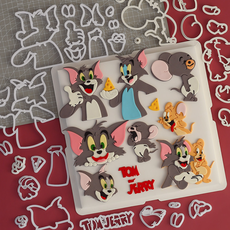 糖堡森林卡通猫和老鼠翻糖塑料切模网红可爱汤姆杰瑞奶酪蛋糕模具,厨房/烹饪用具,烘焙模具,淘宝优惠券,粉丝福利购,淘宝优惠卷