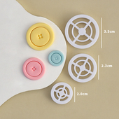 糖堡森林卡通彩色纽扣三件套翻糖切模生日蛋糕装 饰模具压模工具