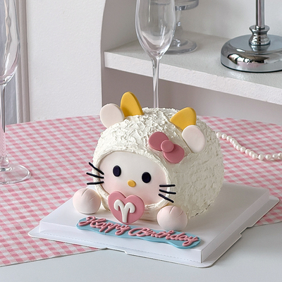 糖堡森林网红12星座翻糖切模白羊座KT猫女孩生日蛋糕烘焙模具压模