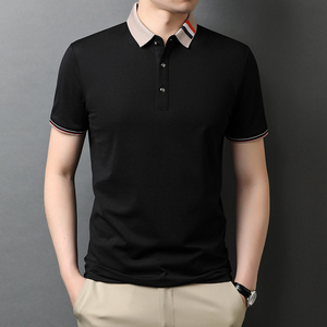 男士休闲丝光棉短袖T恤男棉质夏季潮流半袖POLO衫夏装D7379-P65图片