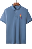 夏季纯棉短袖t恤男绣标纯色polo衫青年男士轻商务体恤D2125-P68，男装T恤，电商B212（原钱塘6029）