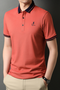 夏季翻领短袖T恤中年休闲POLO衫男韩版纯棉上衣男QLM88164-P70图片