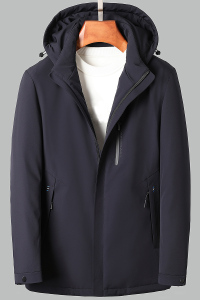 羽绒服男脱卸内胆帽子冬季中年男士休闲加厚保暖外套J611-P320图片