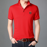 精品时尚短袖T恤男翻领POLO衫夏季青年男士休闲棉体恤衫D6802-37，男装T恤，电商B212（原钱塘6029）