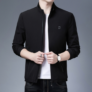 精品夹克男外套薄款上衣春秋季男士商务休闲茄克衫N82069-P135图片