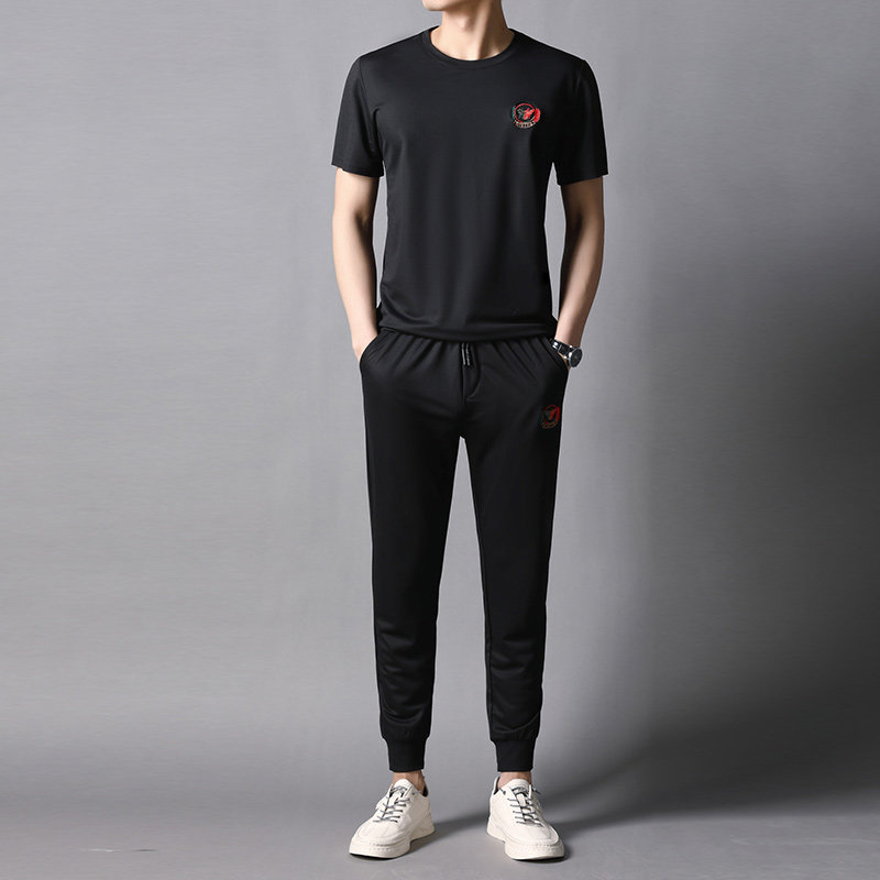 男士夏季套装男休闲运动韩版潮流2021新款帅气两件套AJY10-P85,男装休闲套装,电商B212（原钱塘6029）