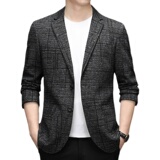 秋季西服男装外套修身格子休闲单件上衣潮流西服ZELD3321-P160，男装西服，电商B212（原钱塘6029）