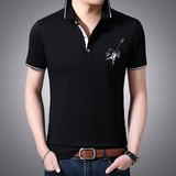 刺绣短袖t恤男夏季新款中年商务休闲翻领半袖polo衫AJY2132-P60，男装T恤，电商B212（原钱塘6029）