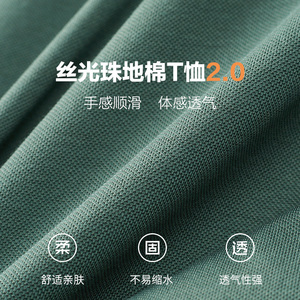 短袖T恤男翻领薄上衣夏季中年男士休闲纯色半袖体恤衫YT1782-P60图片