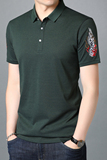 刺绣短袖t恤男夏季新款中年商务休闲翻领半袖polo衫AJY2089-P65，男装T恤，电商B212（原钱塘6029）