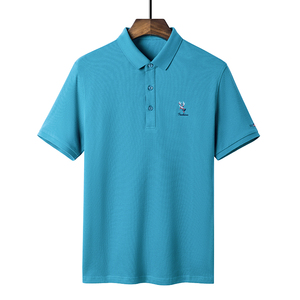夏季纯棉短袖T恤男免烫POLO衫爸爸夏装男士休闲半袖上衣D889-P65图片