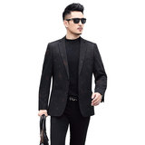 秋装修身小西服男休闲单西外套印花中年便服西装KCN207557-1-P170，男装西服，电商B212（原钱塘6029）