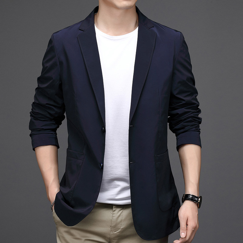 西服男纯色百搭商务2021春秋季男士休闲便西西装外套AJY2611-P160,男装西服,电商B212（原钱塘6029）