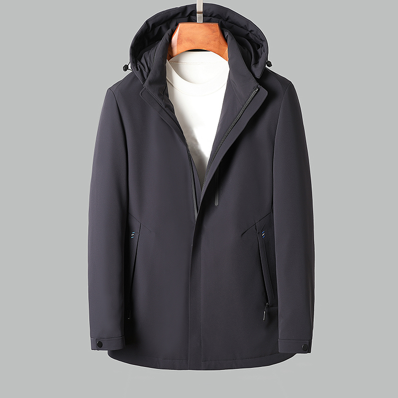 羽绒服男脱卸内胆帽子冬季中年男士休闲加厚保暖外套J611，男装羽绒服，电商B212（原钱塘6029）