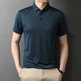 中年夏季短袖新款商务休闲时尚宽松男士体恤爸爸装QLM88127-P75，男装T恤，电商B212（原钱塘6029）