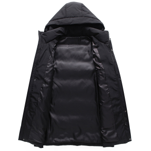 羽绒服男装中年爸爸秋冬季厚款中老年人中长款宽松外套YR860图片