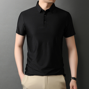 抗皱免烫短袖T恤男弹力POLO衫夏季男士休闲潮流半袖体恤D7362-P70