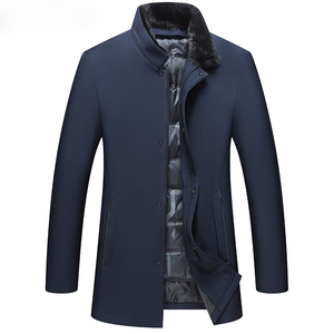 羽绒服男中长款冬季中年男士水貂领脱卸内胆冬装外套ZK25-P350图片