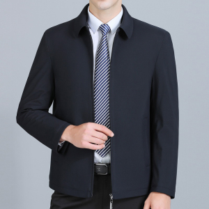 男士轻薄棉衣男冬季中年休闲翻领纯色棉服爸爸冬装外套S2035-P150图片
