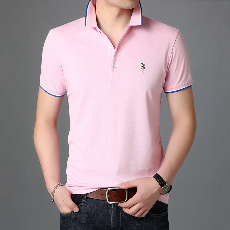 夏季轻商务休闲短袖T恤男翻领POLO衫男士潮流半袖体恤衫D8209-P70,男装T恤,电商B212（原钱塘6029）
