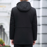 冬装外套脱卸加绒内胆水貂毛领男士中长款连帽尼克服L2013-P500，男装夹克，电商B212（原钱塘6029）