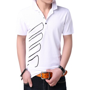 短袖t恤男夏季新款中年男士商务休闲翻领polo衫AJY2058-P50图片