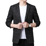 2021秋季新款中老年宽松休闲西服上衣爸爸外套男KCN2051-1-P175，男装西服，电商B212（原钱塘6029）