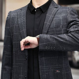 商务休闲单西便服修身西装中年男小西服外套秋装KCN20716-1-P170，男装西服，电商B212（原钱塘6029）