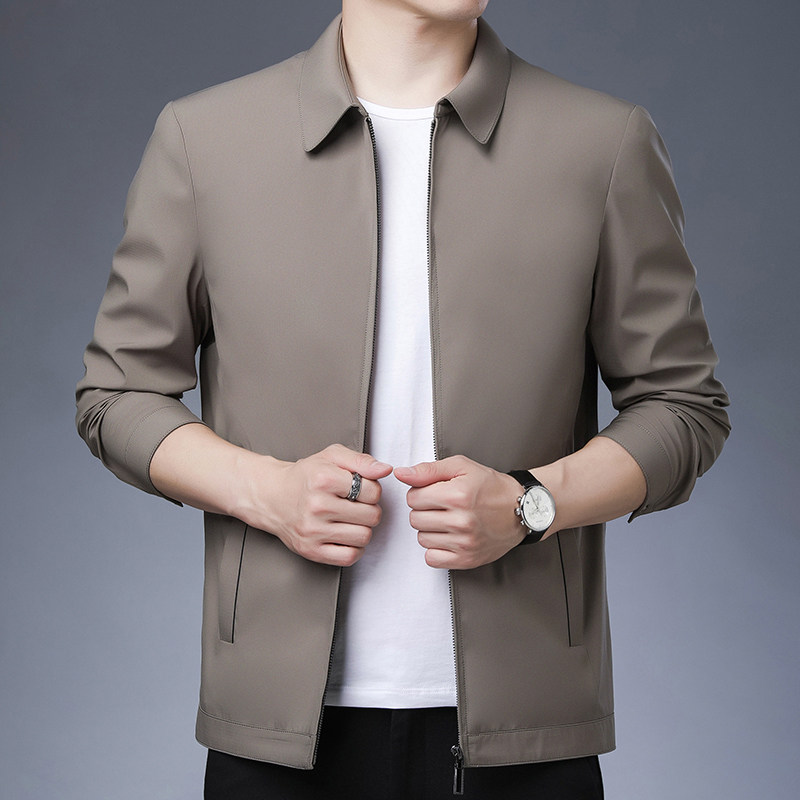 中老年爸爸夹克外套男薄款春秋季新款男士休闲上衣服N82055-P135图片
