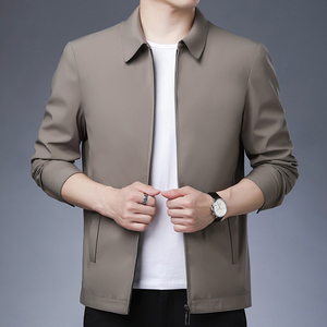 中老年爸爸夹克外套男薄款春秋季新款男士休闲上衣服N82055-P135图片