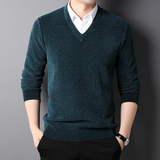 2021秋冬新款毛衣中年男士休闲打底衫加厚保暖针织衫QLM77603-P90，男装针织衫/毛衣，电商B212（原钱塘6029）