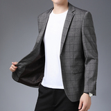 薄款春秋季西服男线条百搭商务休闲便西西装外套KCN2037-1-P170，男装西服，电商B212（原钱塘6029）