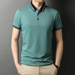 男士夏季纯棉休闲Polo衫男士T恤翻领纯棉冰丝短袖潮QLM88168-P70图片