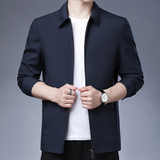 中老年爸爸夹克外套男薄款春秋季新款男士休闲上衣服N82055-P135，男装夹克，电商B212（原钱塘6029）