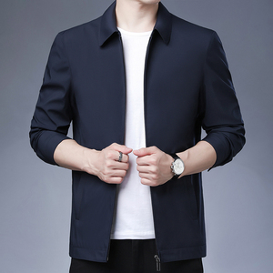 中老年爸爸夹克外套男薄款春秋季新款男士休闲上衣服N82055-P135图片