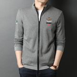 2021秋冬新款纯棉刺绣纯色休闲棒球服男士夹克外套男QLM55205-P95，男装夹克，电商B212（原钱塘6029）