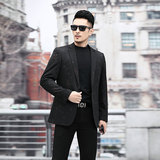 秋装修身小西服男休闲单西外套印花中年便服西装KCN207557-1-P170，男装西服，电商B212（原钱塘6029）