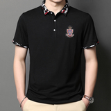 2021夏季新款中年男士商务简约百搭休闲短袖t恤AJY28058-P65，男装T恤，电商B212（原钱塘6029）