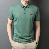 男装春夏季polo衫商务翻领短袖t恤薄款体恤纯色上衣QLM88156-P75，男装T恤，电商B212（原钱塘6029）