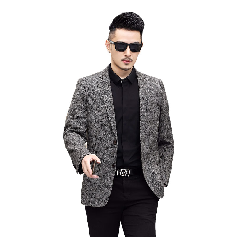 新款纯色休闲西装男修身帅气中青年西服男装外套KCN20718-1-P170,男装西服,电商B212（原钱塘6029）