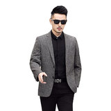 新款纯色休闲西装男修身帅气中青年西服男装外套KCN20718-1-P170，男装西服，电商B212（原钱塘6029）