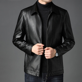 冬季皮衣外套男秋装加厚中年男士修身仿皮夹克爸爸装P2102-P185，男装皮衣，电商B212（原钱塘6029）
